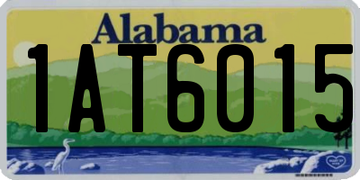 AL license plate 1AT6015