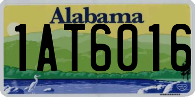 AL license plate 1AT6016