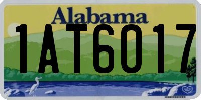 AL license plate 1AT6017