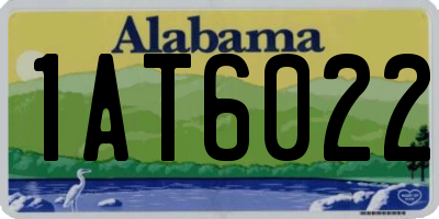 AL license plate 1AT6022