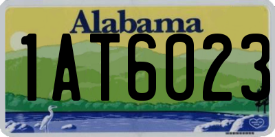 AL license plate 1AT6023