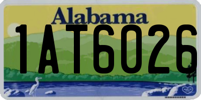 AL license plate 1AT6026