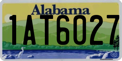 AL license plate 1AT6027