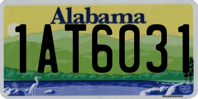 AL license plate 1AT6031