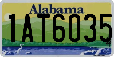 AL license plate 1AT6035