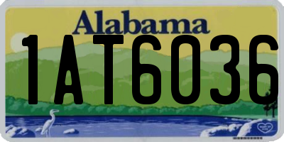 AL license plate 1AT6036