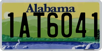 AL license plate 1AT6041