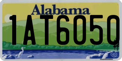 AL license plate 1AT6050