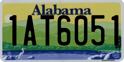 AL license plate 1AT6051