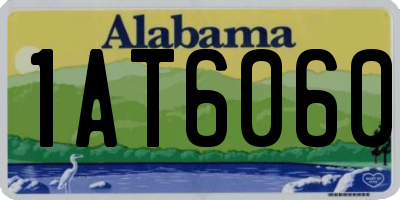 AL license plate 1AT6060