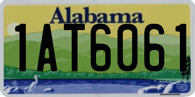 AL license plate 1AT6061