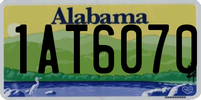 AL license plate 1AT6070