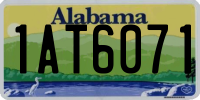 AL license plate 1AT6071