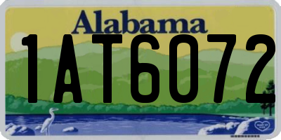 AL license plate 1AT6072