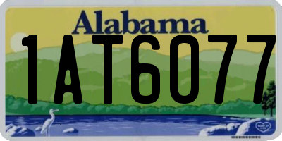 AL license plate 1AT6077