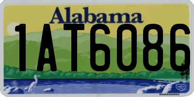 AL license plate 1AT6086