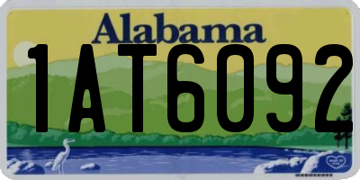 AL license plate 1AT6092