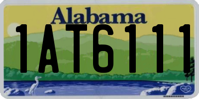 AL license plate 1AT6111