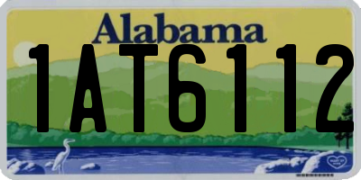 AL license plate 1AT6112