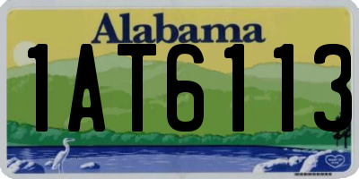 AL license plate 1AT6113