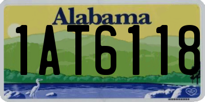 AL license plate 1AT6118
