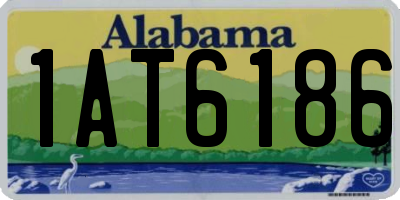 AL license plate 1AT6186