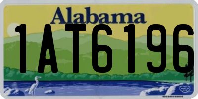AL license plate 1AT6196
