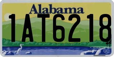 AL license plate 1AT6218