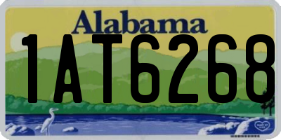 AL license plate 1AT6268