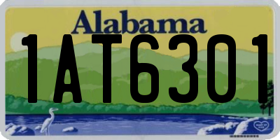AL license plate 1AT6301