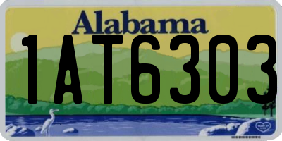AL license plate 1AT6303