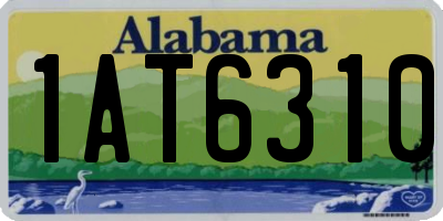 AL license plate 1AT6310