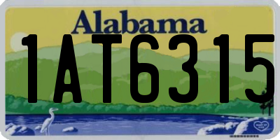 AL license plate 1AT6315