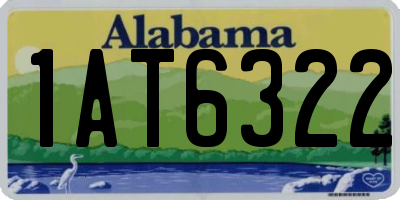 AL license plate 1AT6322