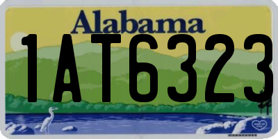 AL license plate 1AT6323