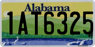 AL license plate 1AT6325