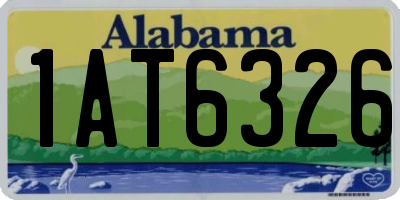 AL license plate 1AT6326