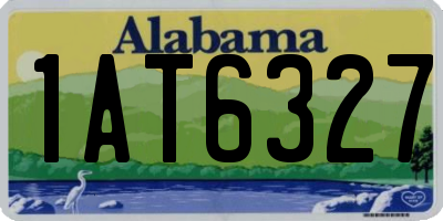 AL license plate 1AT6327