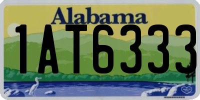 AL license plate 1AT6333