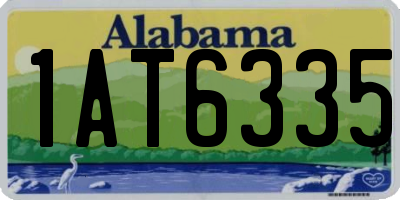 AL license plate 1AT6335
