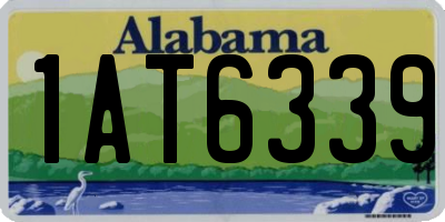 AL license plate 1AT6339