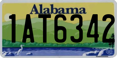 AL license plate 1AT6342