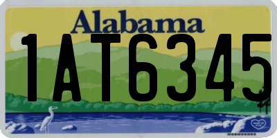 AL license plate 1AT6345