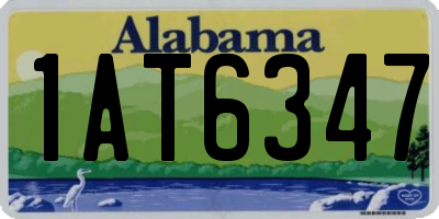 AL license plate 1AT6347