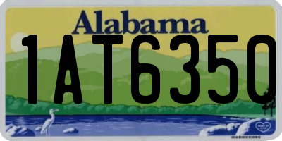 AL license plate 1AT6350