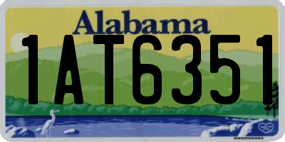 AL license plate 1AT6351