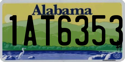 AL license plate 1AT6353