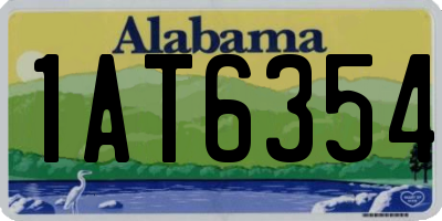 AL license plate 1AT6354