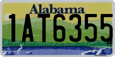 AL license plate 1AT6355