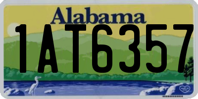 AL license plate 1AT6357